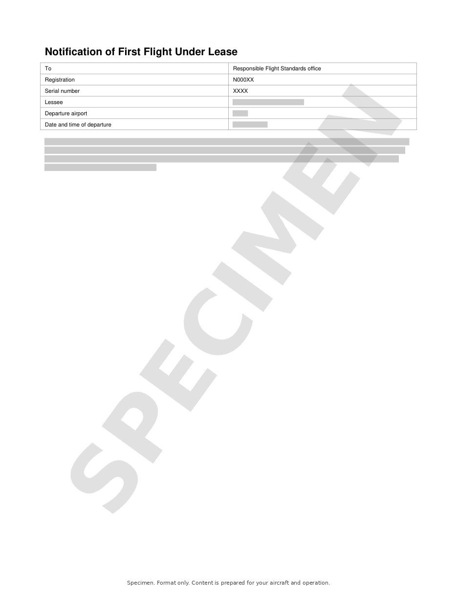 Aircraft Dry Lease Agreement specimen, page 4 of 5