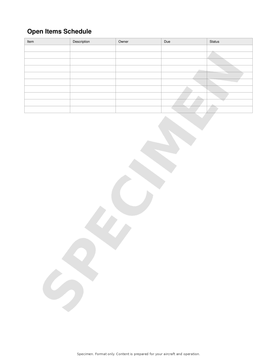 Part 91 LOA Application Package specimen, page 4 of 6